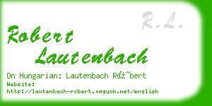 robert lautenbach business card